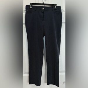 89th & Madison Blue Polka Dot Ankle Pants